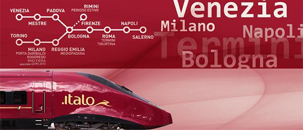 New Routes and Specials on “ITALO” trains